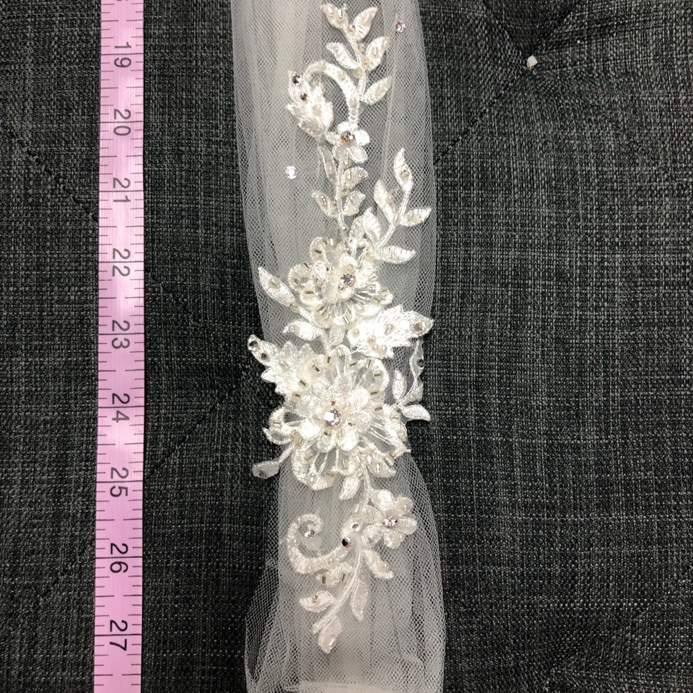 Lace Appliqué & Tulle Sash